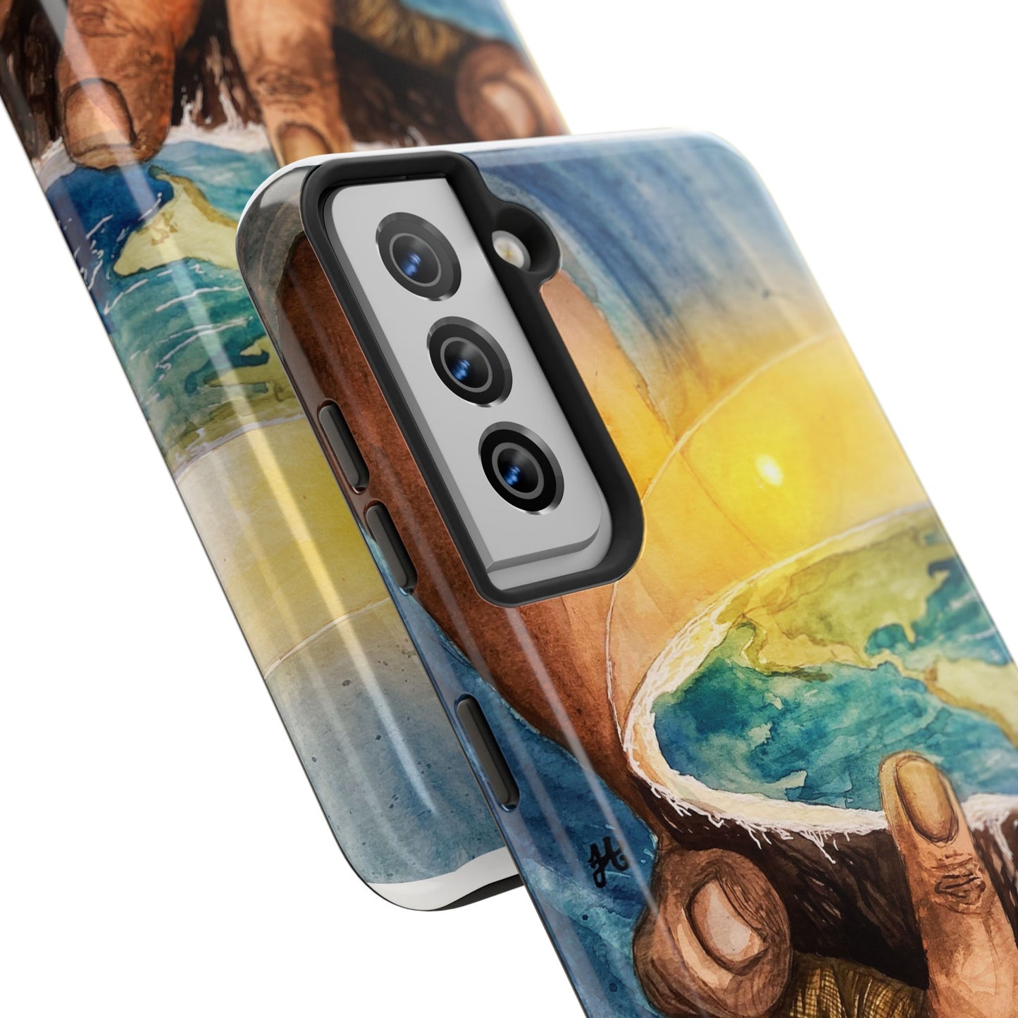 Eco-Inspired Tough Phone Cases for Nature Lovers, Durable Cases, Earth Art Cases, Gift for Environmentalists, Eco-Friendly Phone Cover
