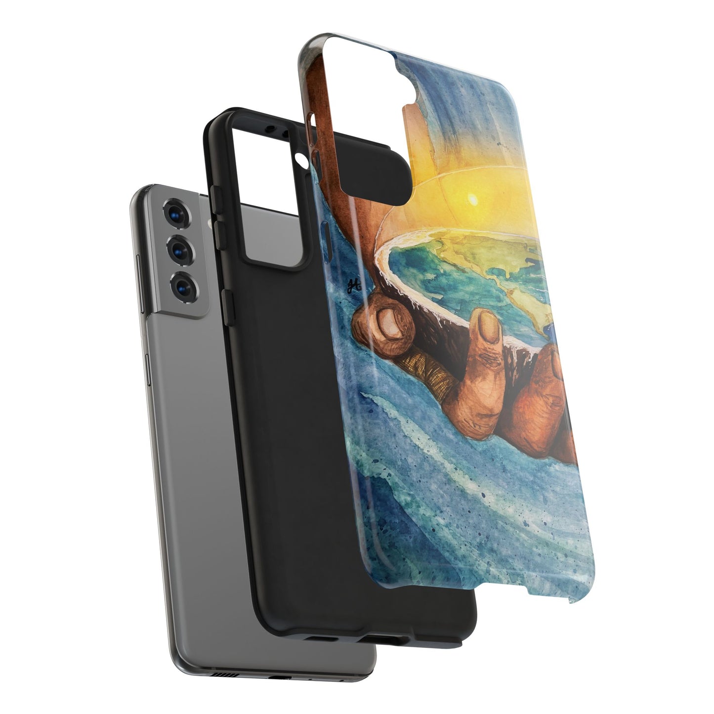 Eco-Inspired Tough Phone Cases for Nature Lovers, Durable Cases, Earth Art Cases, Gift for Environmentalists, Eco-Friendly Phone Cover