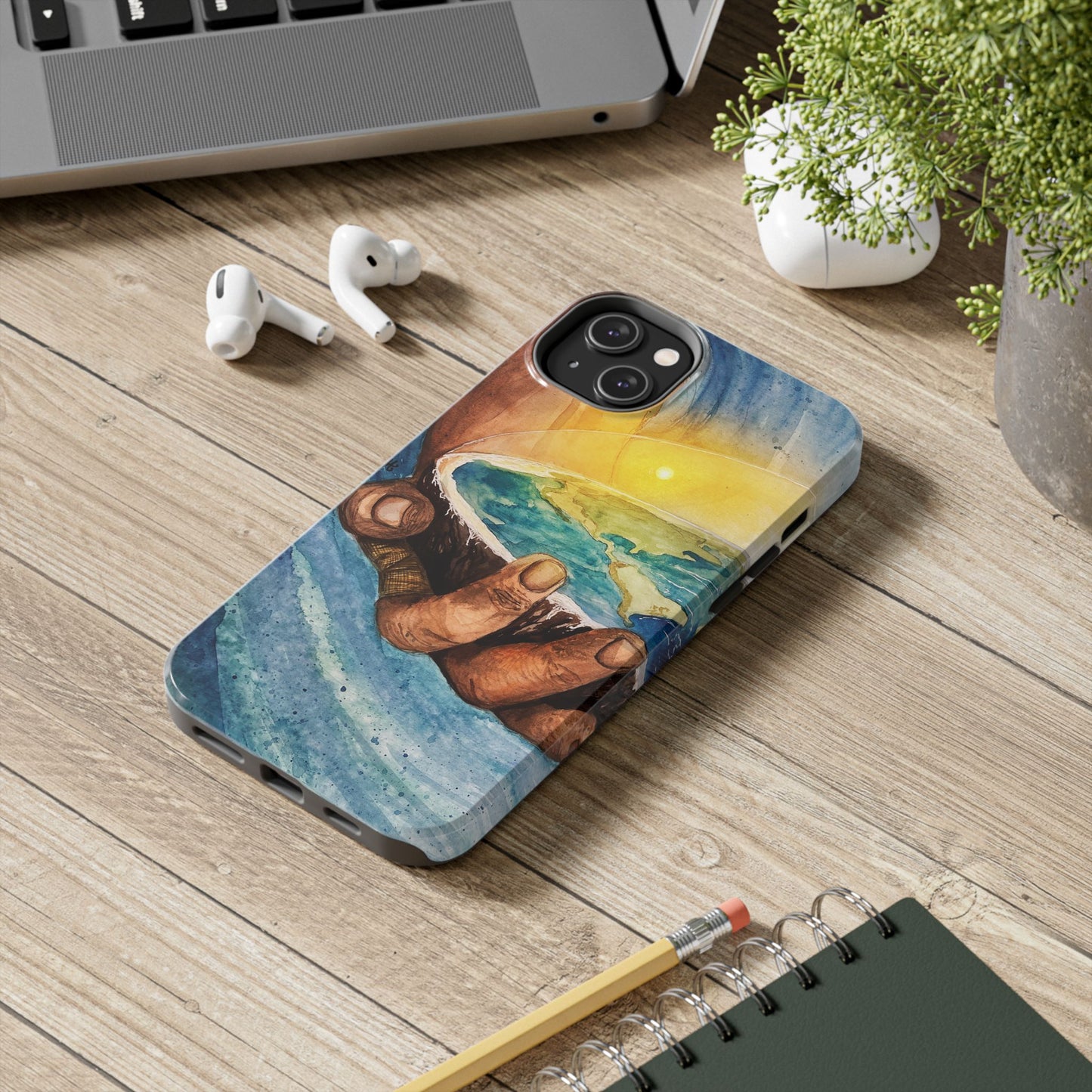 Eco-Inspired Tough Phone Cases for Nature Lovers, Durable Cases, Earth Art Cases, Gift for Environmentalists, Eco-Friendly Phone Cover